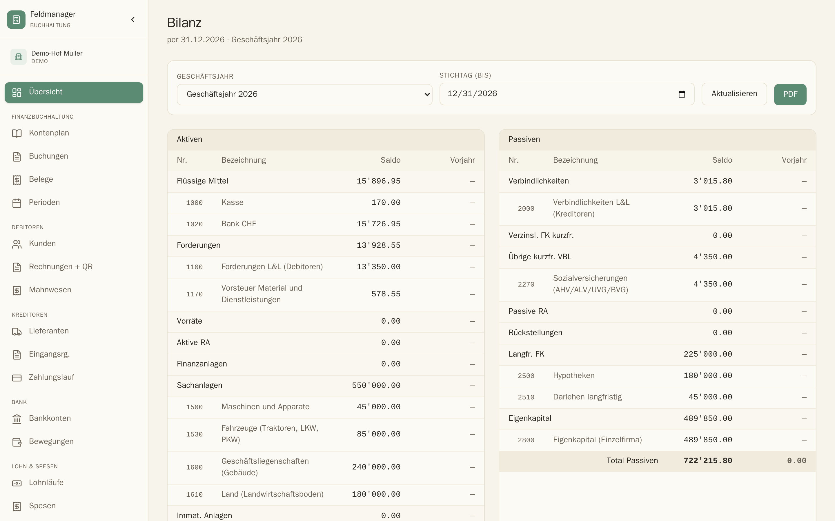 Buchhaltung Screenshot